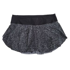 Lululemon Quick Pace Skirt Size 8 Athletic Running Tennis Skort Black‎ White